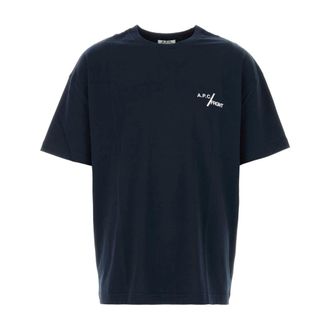 A.P.C. T-Shirts, male, Blue, Size: L Frgmt T-shirt