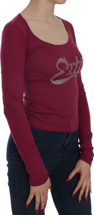 Exte Crystal Embellished Long Sleeve Casual Womens Top