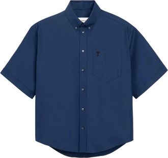 Ami Camicia con ricamo - Blu