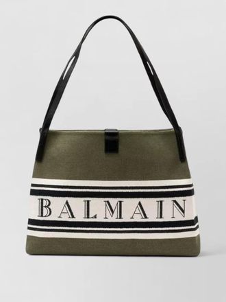 Balmain release shopper medium canvas shoulder bag