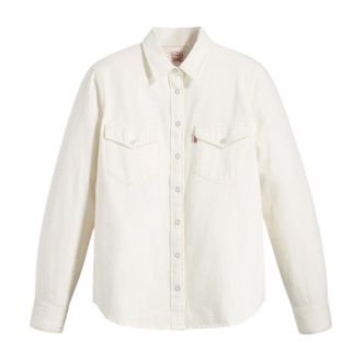 Levi's Dames Iconische Western Denim Blouse met Lange Mouwen (Ecru)