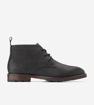 Cole Haan Mens Berkshire Lug Sole Water Resistant Chukka Boot - Black Size 7.5 Water-Resistant