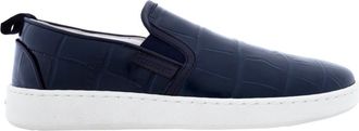 Ferragamo Fedra Croc-Embossed Slip-On Sneakers, Size 7