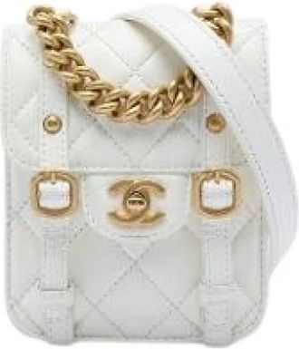 Chanel Pre-owned Mini City School - Dames - Vintage Mini Tas - Wit - ONE Size - Leer - Vintage