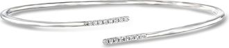RS Pure by Ross-Simons Diamond Bypass Bangle Bracelet in Sterling Silver