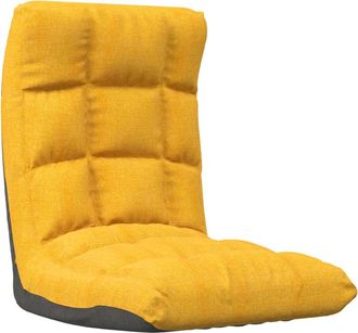 vidaXL Vidaxl - Tumbona De Suelo Plegable De Tela Amarillo Mostaza