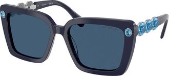 Swarovski SK6032 100455 Womens Sunglasses Blue Size 55