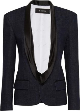 Dsquared2 Stijlvolle H24 Jas - Dames - Blazers - Blauw - S - Jassen