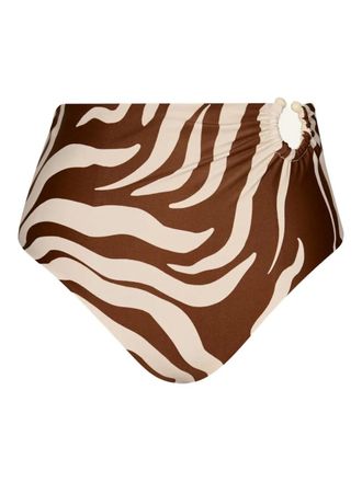 Johanna Ortiz Taita animal-print bikini bottom - women - Recycled Polyamide/Elastane - L - Neutrals