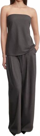 Enza Costa Easy Strapless Tunic In Charcoal