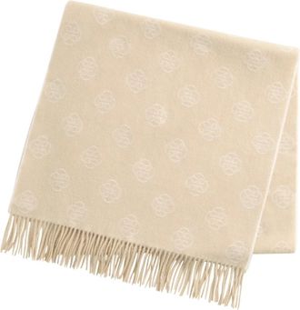 GANT Monogram Wollschal - Dames - Wintersjaals - Beige - ONE Size - Wol - Accessoires