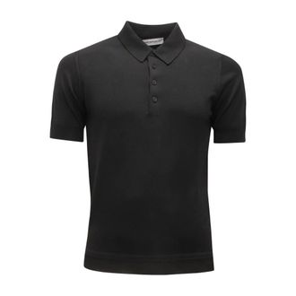Goes Botanical Goes Botanical - Merino wollen polo - Heren - Tops - Zwart - Maat: XS Wol