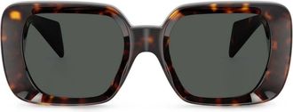 Versace Occhiali da sole squadrati tartarugati - Marrone