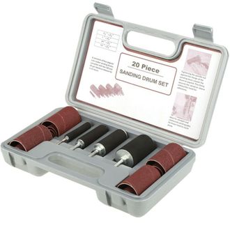 OEM Kit De Lijadora De Tambor Gistuch, Juego De Herramientas De Lijadora De Tambor, Con Estuche, Para Taladro, 20 Piezas -crezuo