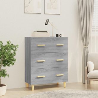 vidaXL Vidaxl - Aparador De Madera Contrachapada Gris Sonoma 70x34x90 Cm