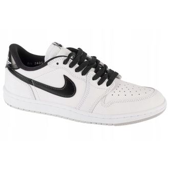 Nike Mens Air Jordan 1 Leather Low Trainers (White) - Size UK 7.5