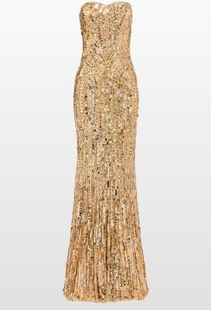 Jenny Packham Euphoria Sequin-Embellished Strapless Dress in Illusion at Nordstrom, Size 16 Uk