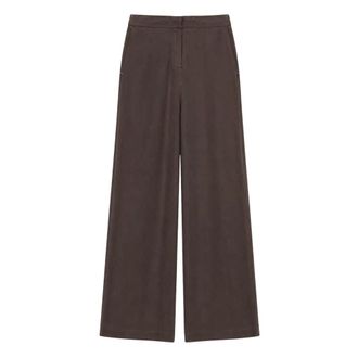 iBlues Pantalones Anchos Iblquinto - Trousers - Mujer - Marr&oacute;n - S