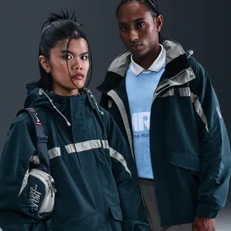 Nike Mens x Martine Rose Sport Ski Parka in Blue | HM9035-478