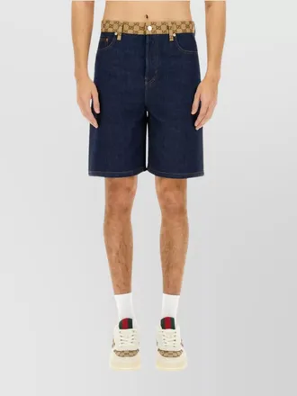 Gucci casual denim bermuda style shorts