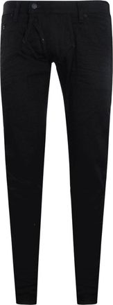Dsquared2 Mens Straight Leg Sharpei Black Jean Cotton - Size 32 (Waist)