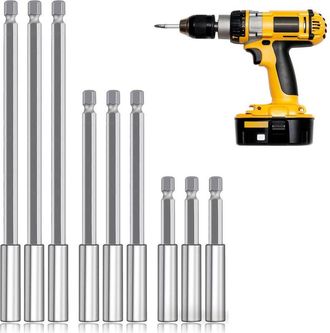OEM Set Di 9 Portainserti Magnetici, Prolunghe Per Cacciavite E Trapano, Misure 60/100/150 mm, Aste Di Prolunga Per Inserti E Punte Da