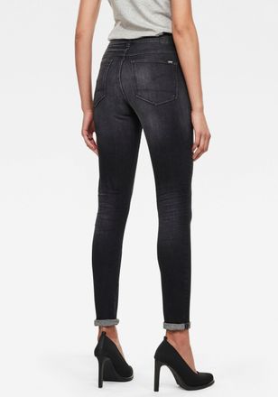 G-Star Skinny-fit-Jeans G-STAR 3301 High Skinny, Damen, Gr. 29, L&auml;nge 32, schwarz (worn in coal (schwarz)), Denim/Jeans, Obermaterial: 91% Baumwolle, 7% Elas