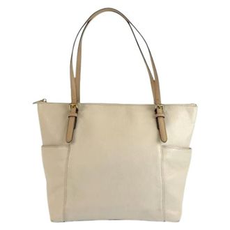 Michael Kors Pre-owned Shoulder Tote Bag - Dames - Vintage Shopper - Beige - ONE Size - Leer - Vintage