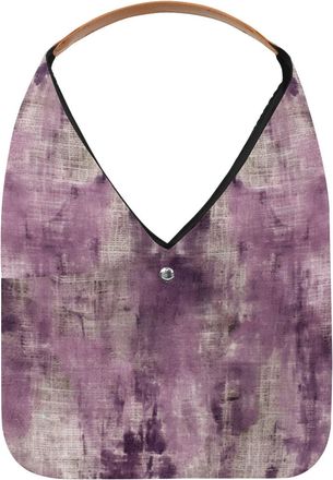 Generic Purple Vintage Mottled Pattern Reusable Lightweight Grocery Bags - Foldable Into Compact Pouch, Washable & Sturdy, Multipurpose for Shopping and Trave