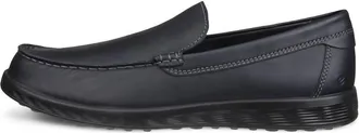 Ecco Mens Lite Moc Leather Moccasin Shoes In Black