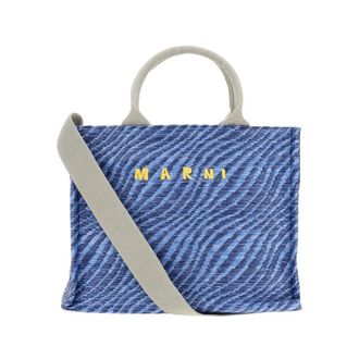 Marni Tote Bags, female, Blue, Size: ONE SIZE Handbags