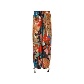 Etro Etro, Wide Trousers, female, Multicolor, Size: S Wide Trousers with Tassels