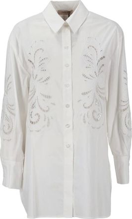 Twinset Stijlvolle Shirt in Zwart - Dames - Blouses & Shirts - Wit - Maat: XS