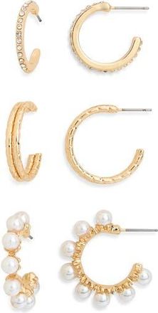 Panacea 3-Pack Hoop Earrings in Gold at Nordstrom Rack