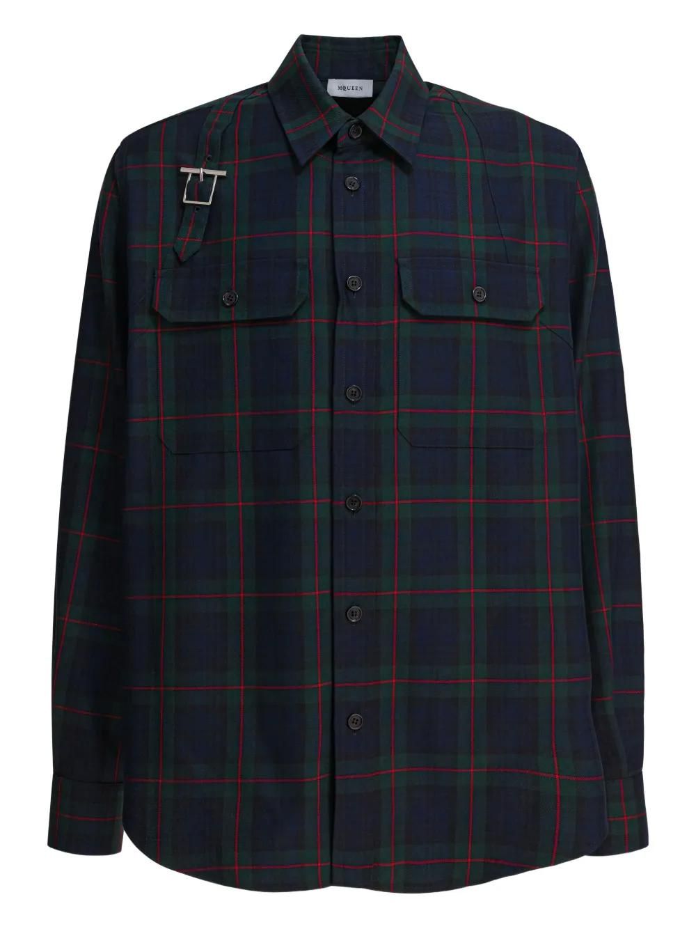 Chemise Homme Alexander McQueen Multicolore Bleu/blanc - 100% Coton - Tailles US 2XS à L - NEUVE Avec étiquettes