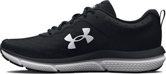Under Armour Womens Charged Assert 10 Shoes, (001) Black/Black/White, 11 Wide
