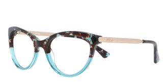 Guess Womens Cat Eye Glasses In Brown/blue/gold