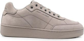 Saint Laurent Grey Leather Sneakers
