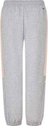 Lacoste Rechte joggingbroek met open zoom van fleece voor dames (Zilver)