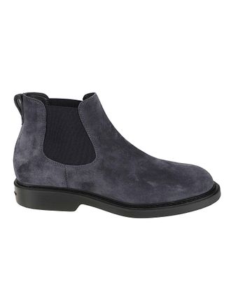 Hogan H704 Grey Elastic Side Panel Chelsea Ankle Boots