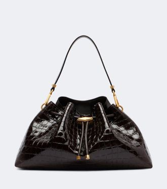Jimmy Choo London Secchiello Cinch Medium in pelle stampata