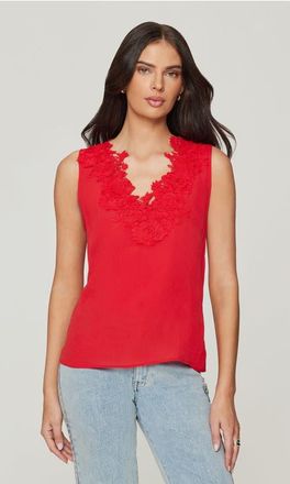 Generation Love Adiha Lace Combo Blouse in Cherry at Nordstrom, Size Xx-Small