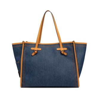 Gianni Chiarini Marcella Shopping Bag - Dames - Shoppers - Blauw - ONE Size - Denim - Tassen