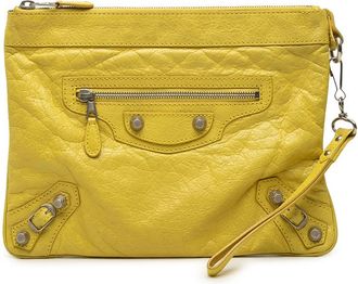 Balenciaga Pre-owned Balenciaga Lambskin Motocross Giant 12 Clutch Unisex UI56FS77CMQKW0JK