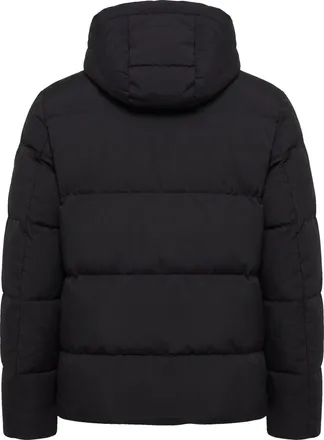 K-Way Quilted Shiny Nylon Down Jacket - Black