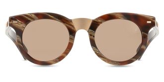 Ermenegildo Zegna Ermenegildo Zegna ZC0010 62E Mens Sunglasses Brown Size 47