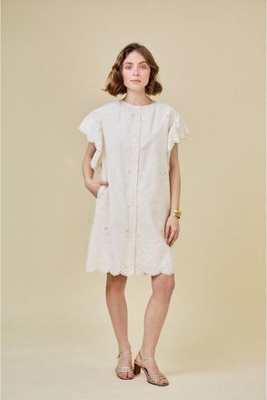 See U Soon Korte jurk in kant met korte mouwen