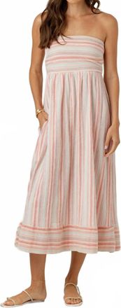 Sundays Jade Midi Dress In Rainbow Striped