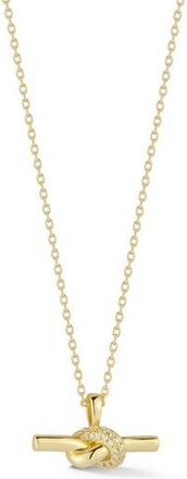 Glaze Jewelry Love Knot Cubic Zirconia Pendant Necklace in Gold at Nordstrom Rack