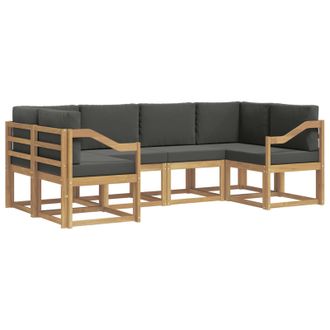 vidaXL Conjunto De Sof&aacute;s De Exterior 6 Pcs Blanco Y Antracita Vidaxl